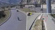 Amasya'da Motosiklet Kazası: Sürücü Hayatını Kaybetti, Kaza Anı Kamerada