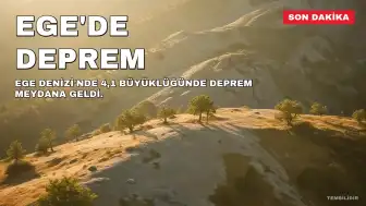Ege Denizi'nde 4,1 Büyüklüğünde Deprem Meydana Geldi