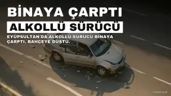 Eyüpsultan'da Alkollü S. Binaya Çarptı: 2 Yaralı