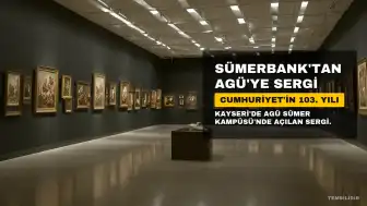 AGÜ'de Cumhuriyet'in 103. Yılında Sümerbank'tan AGÜ'ye Resim Sergisi Açıldı