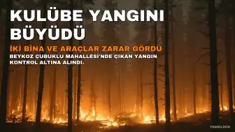 Beykoz'da Kulübede Başlayan Yangın İki Binaya Sıçradı, Araçlar Kullanılamaz Hale Geldi