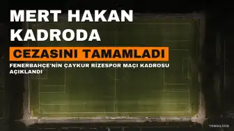 Fenerbahçe'de Mert Hakan Yandaş affı: Rizespor maçı kadrosunda yer alabilecek
