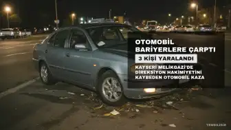 Kayseri Melikgazi'de Trafik Kazası: 3 Yaralı