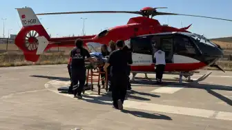 Kırıkkale'de Tedavi Gören 2 Çocuk, Hava Ambulansıyla Ankara'ya Nakledildi