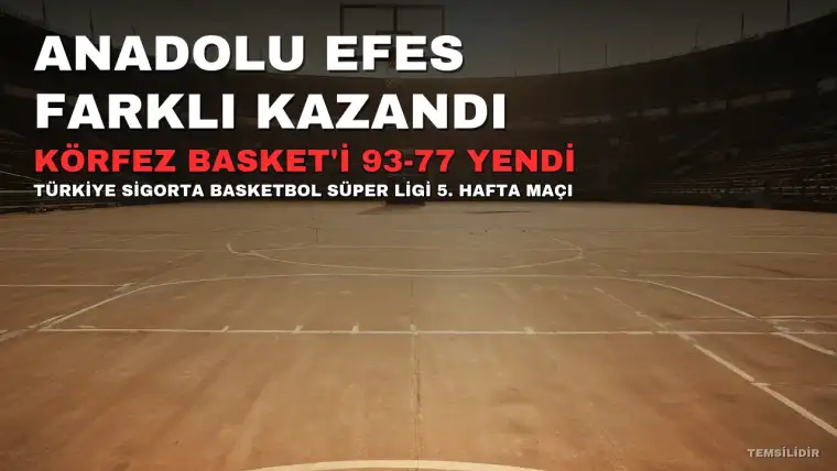 Anadolu Efes, Körfez Basket karşısında farklı kazandı