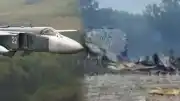 Ukrayna'da Su-24M tipi bombardıman uçağı düştü