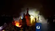Rus Saldırıları Sonucu Kyiv'deki Tarihi Manastır Alev Aldı