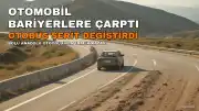 Bolu'da Otomobil Bariyerlere Çarptı: Yolcu Otobüsünün Ani Şerit Değiştirmesi Kazaya Neden Oldu