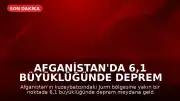 Afganistan'da 6,1 Büyüklüğünde Deprem Meydana Geldi