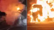Ankara Yolunda Tavuk Eti Taşıyan TIR Alevlere Teslim Oldu