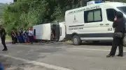 İzmir'in Kiraz ilçesinde işçi minibüsü devrildi: 1 ölü