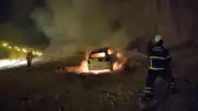 Siirt-Kurtalan Kara Yolunda Seyir Halindeki Otomobil Yangın Çıktı