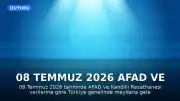 08 Temmuz 2026 AFAD ve Kandilli Verileriyle Son Depremler