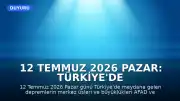 12 Temmuz 2026 Pazar: Türkiye'de Meydana Gelen Son Depremler