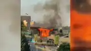 Ankara Çankaya'da bir satış ofisinde yangın meydana geldi