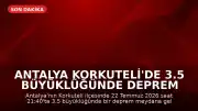 Antalya Korkuteli'de 3.5 Büyüklüğünde Deprem Meydana Geldi