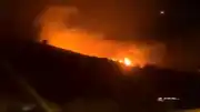 Balıkesir Erdek'te Yıldırım Düşmesi Sonucu Yangın Çıktı