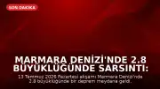Marmara Denizi'nde 2.8 Büyüklüğünde Sarsıntı: İstanbul ve Tekirdağ Hissetti