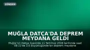 Muğla Datça'da Deprem Meydana Geldi