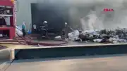 Tekirdağ Ergene'de Atık Toplama Tesisinde Yangın Çıktı
