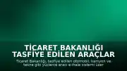 Ticaret Bakanlığı Tasfiye Edilen Araçlar İçin E-İhale Sistemini Başlattı