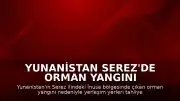 Yunanistan Serez'de Orman Yangını Nedeniyle İnusa Bölgesi Tahliye Edildi