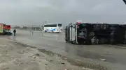 Batman'ın Kozluk İlçesinde Tır Devrildi: Şoför Yaralanmadı