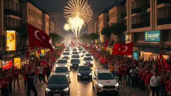 Galatasaray'ın Şampiyonluğu Türkiye Genelinde Coşkuyla Kutlandı