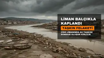 Cide Limanı ve Balıkçı Barınağı Su Taşkınları Nedeniyle Balçık ve Atıklarla Kaplandı