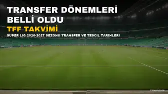 Süper Lig'de Transfer Dönemleri Belli Oldu: İşte TFF'nin Belirlediği Tarihler