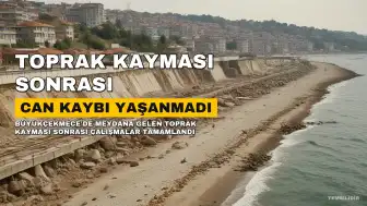 İstanbul Valiliği: "Büyükçekmece'deki Toprak Kaymasında Can Kaybı Yaşanmadı"