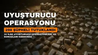 32 İlde Uyuşturucu Operasyonu: 560 Kilo Madde ve 435 Bin Hap Ele Geçirildi, 298 Şüpheli Tutuklandı