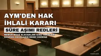 AYM'den Memur Maaş Davalarında Süre Aşımı Retlerine İlişkin Hak İhlali Kararı