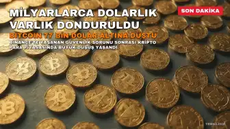 Binance'te Güvenlik Sorunu: 3 Milyar Dolarlık Varlık Donduruldu, Bitcoin 77 Bin Dolar Altına Düştü