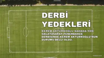 Kerem Aktürkoğlu Galatasaray-Fenerbahçe Derbisinde Yedek Başladı
