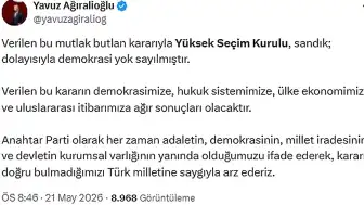 Ağıralioğlu: YSK Kararıyla Demokrasi Yok Sayılmıştır