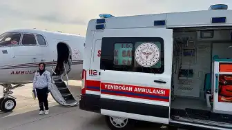 Bilge Bebek, Doğuştan Kalp Deliliği Nedeniyle Ambulans Uçakla Ankara'ya Nakledildi