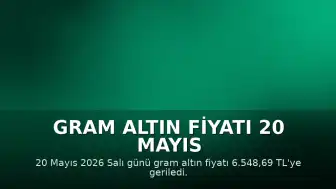Gram Altın Fiyatı 20 Mayıs 2026'da Güncellendi
