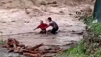 Hatay'da Sel Sonrası Dere Yatağından Kütük Toplama Girişimi Tehlike Yarattı