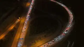 Kırıkkale'de Kurban Bayramı Dönüşünde Yoğun Trafik Dron ile Görüntülendi