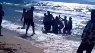 Kuşadası'nda İki Kişi Boğulma Tehlikesi Atlattı