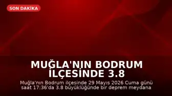 Muğla'nın Bodrum ilçesinde 3.8 büyüklüğünde deprem meydana geldi