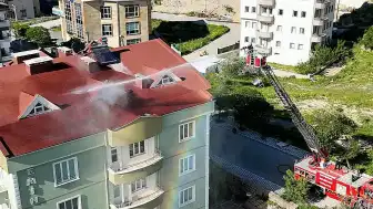 Nevşehir'de Çatı Katındaki Mutfakta Yangın Çıktı
