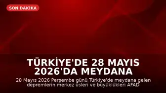 Türkiye'de 28 Mayıs 2026'da Meydana Gelen Depremler: AFAD ve Kandilli Verileri