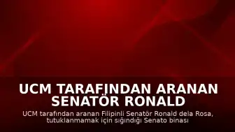 UCM Tarafından Aranan Senatör Ronald dela Rosa'dan Kaçış Girişimi