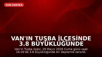 Van'ın Tuşba ilçesinde 3.8 büyüklüğünde deprem meydana geldi