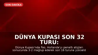 Dünya Kupası Son 32 Turu: Fas, Penaltı Atışları Sonrası Hollanda'yı Eledi