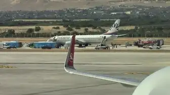 Gaziantep Havalimanı'nda Uçak İnişi Sırasında Lastik Patlaması