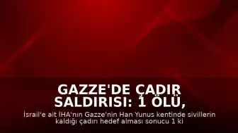 Gazze'de Çadır Saldırısı: 1 Ölü, Çok Sayıda Yaralı