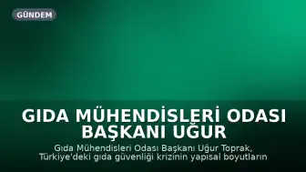 Gıda Mühendisleri Odası Başkanı Uğur Toprak: "Yoksulluk taklit ve tağşişi, kirlilik hastalıkları besliyor"